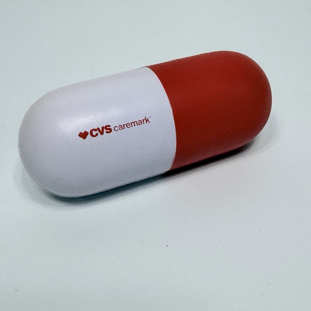 CVS Medicine Pill Capsule Shaped Stress Reliever Squeeze Ball Fidget Pharma Ad
